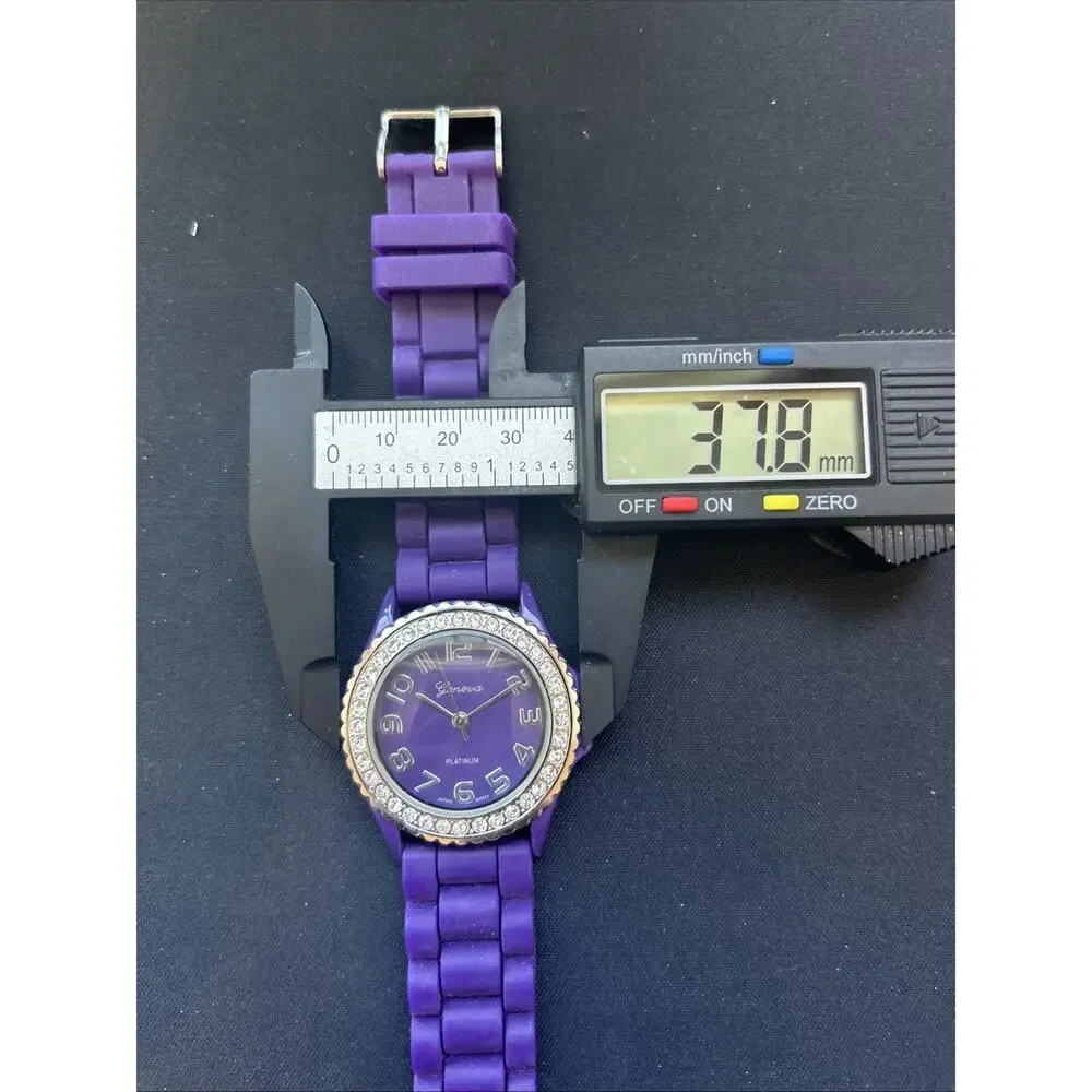 Geneva Silver Tone Purple Dial And Band Women’s Quartz Watch